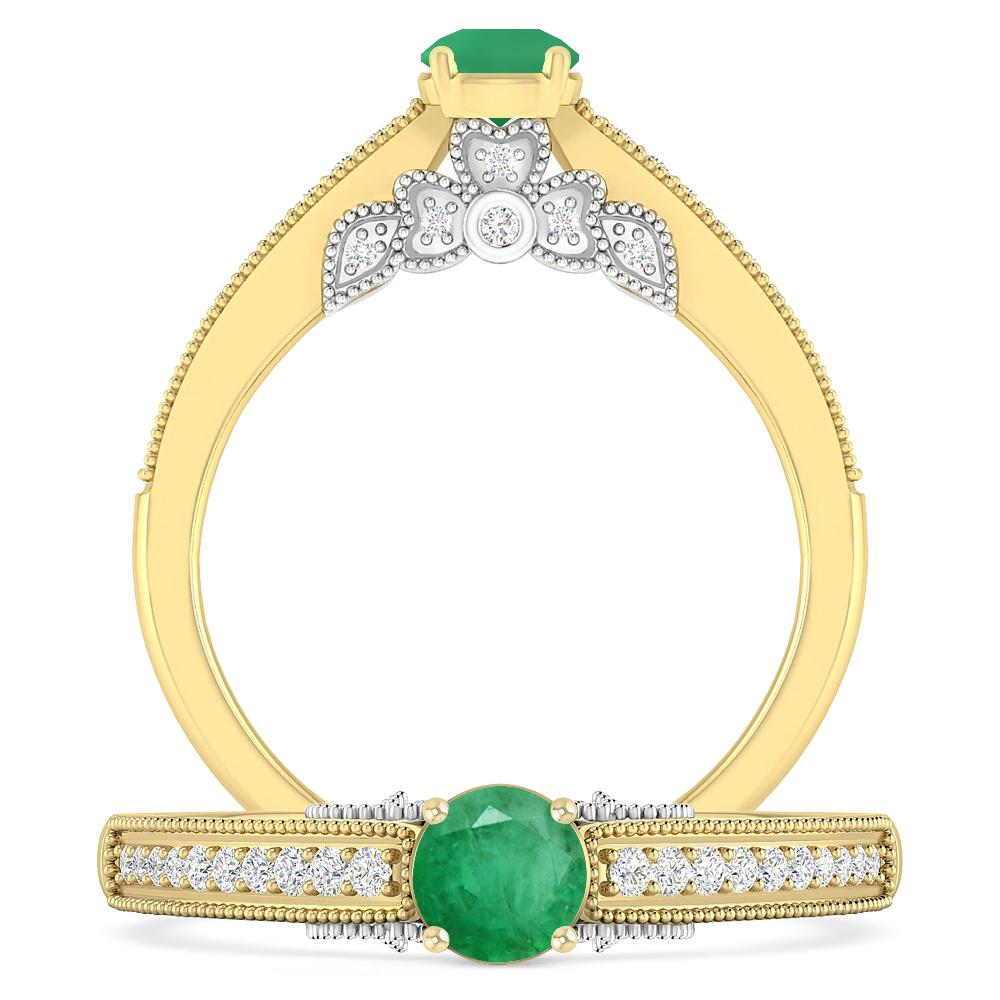 Yellow Gold - Emerald