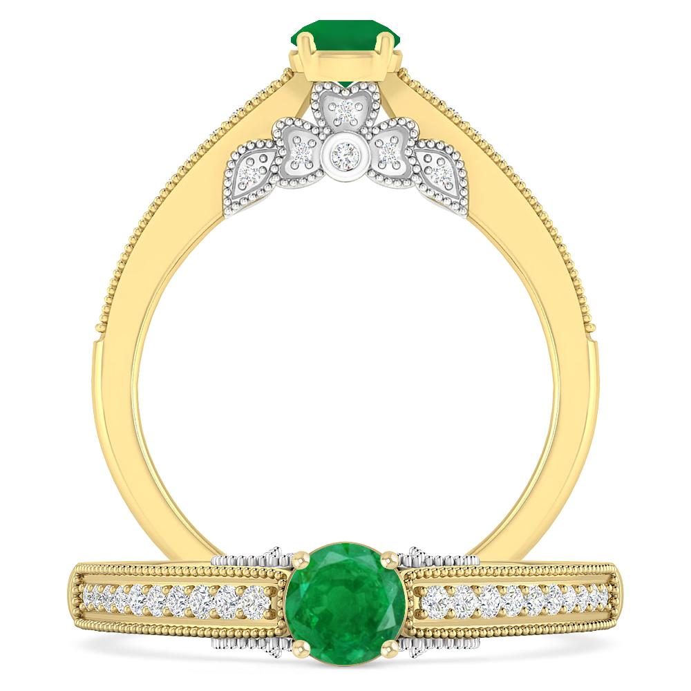 Yellow Gold - Emerald