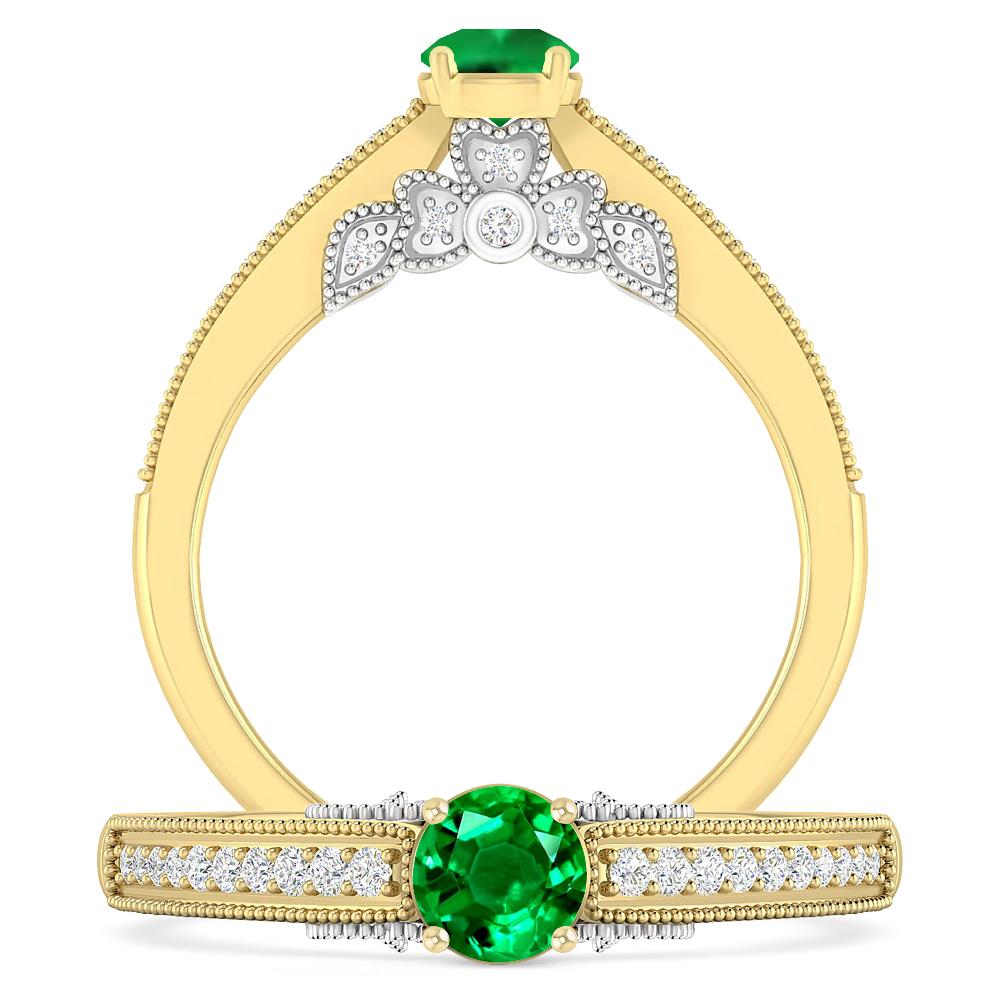 Yellow Gold - Emerald