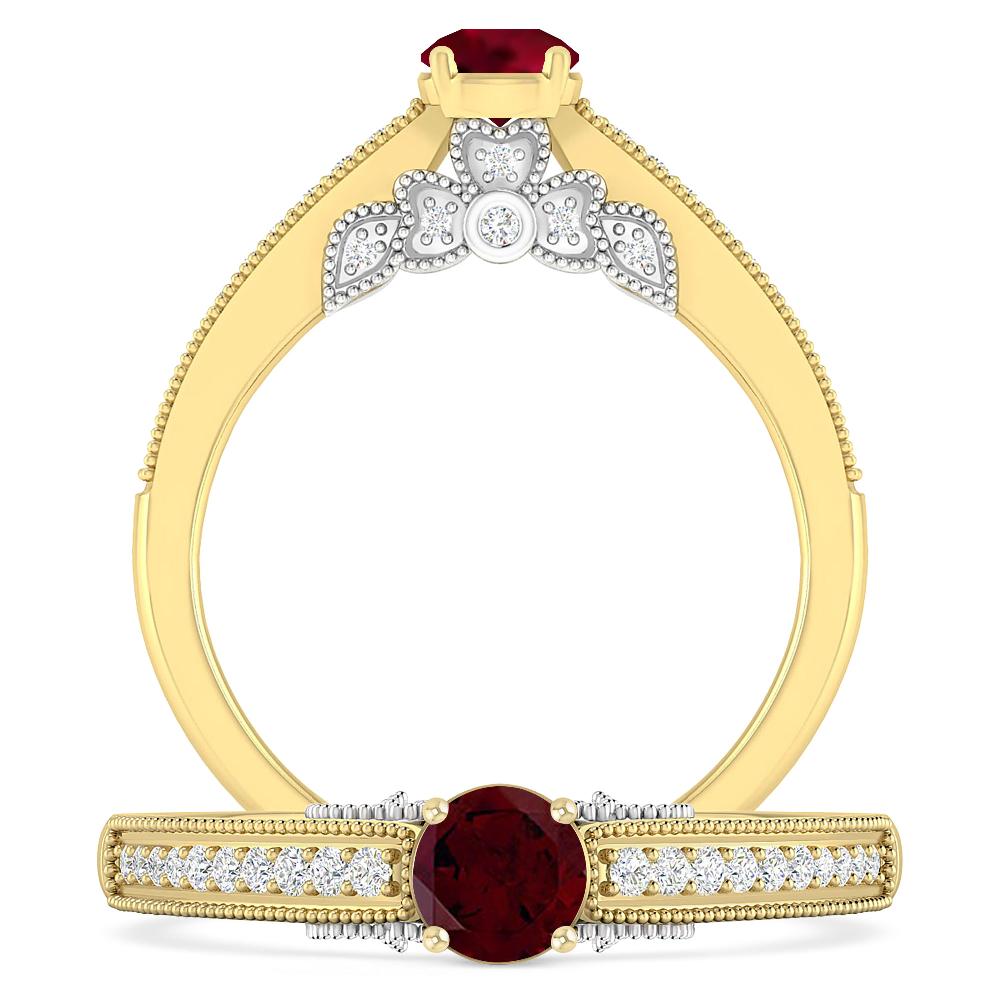 Yellow Gold - Garnet