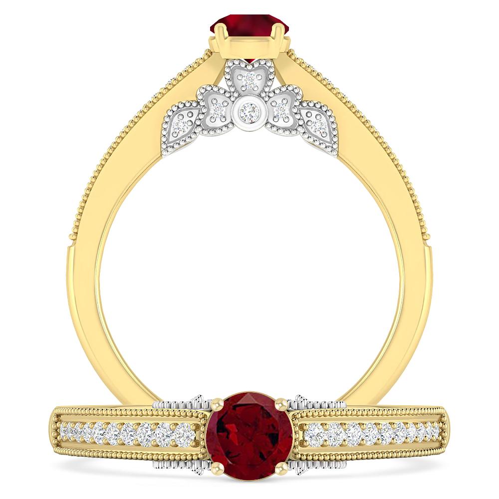 Yellow Gold - Garnet