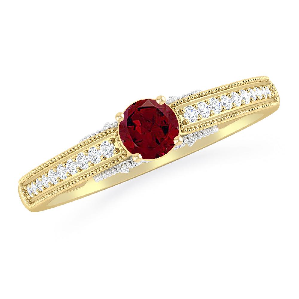 Yellow Gold - Garnet