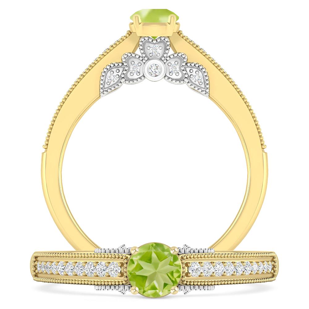 Yellow Gold - Peridot