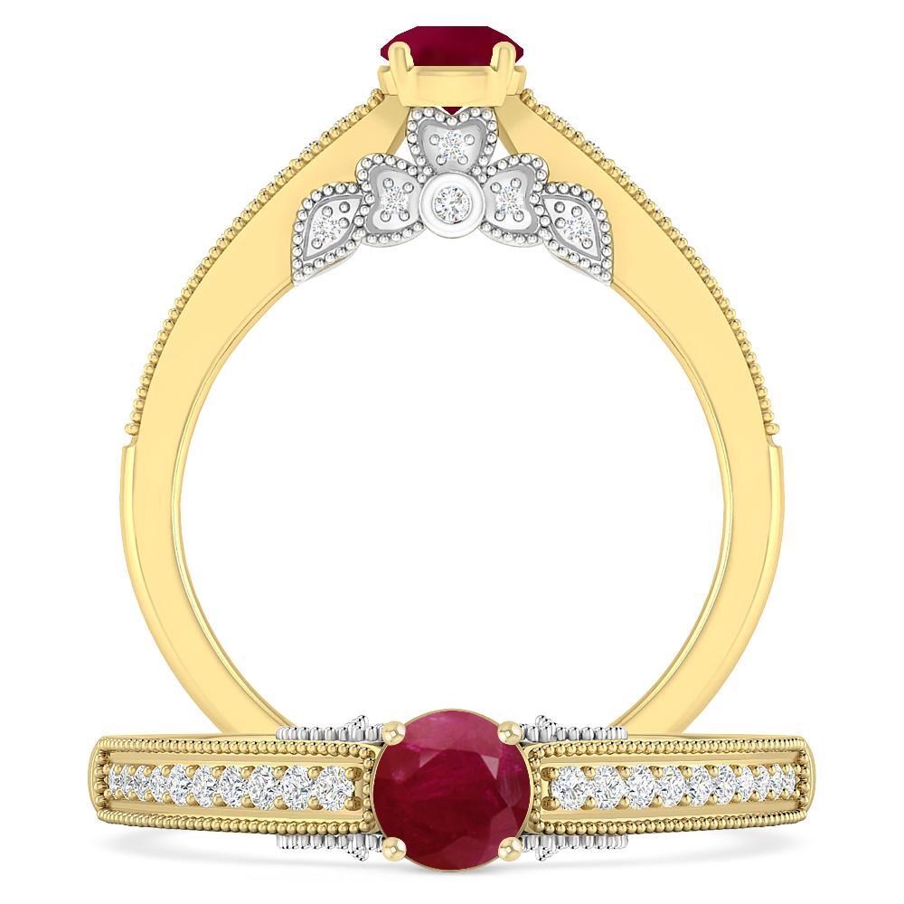 Yellow Gold - Ruby