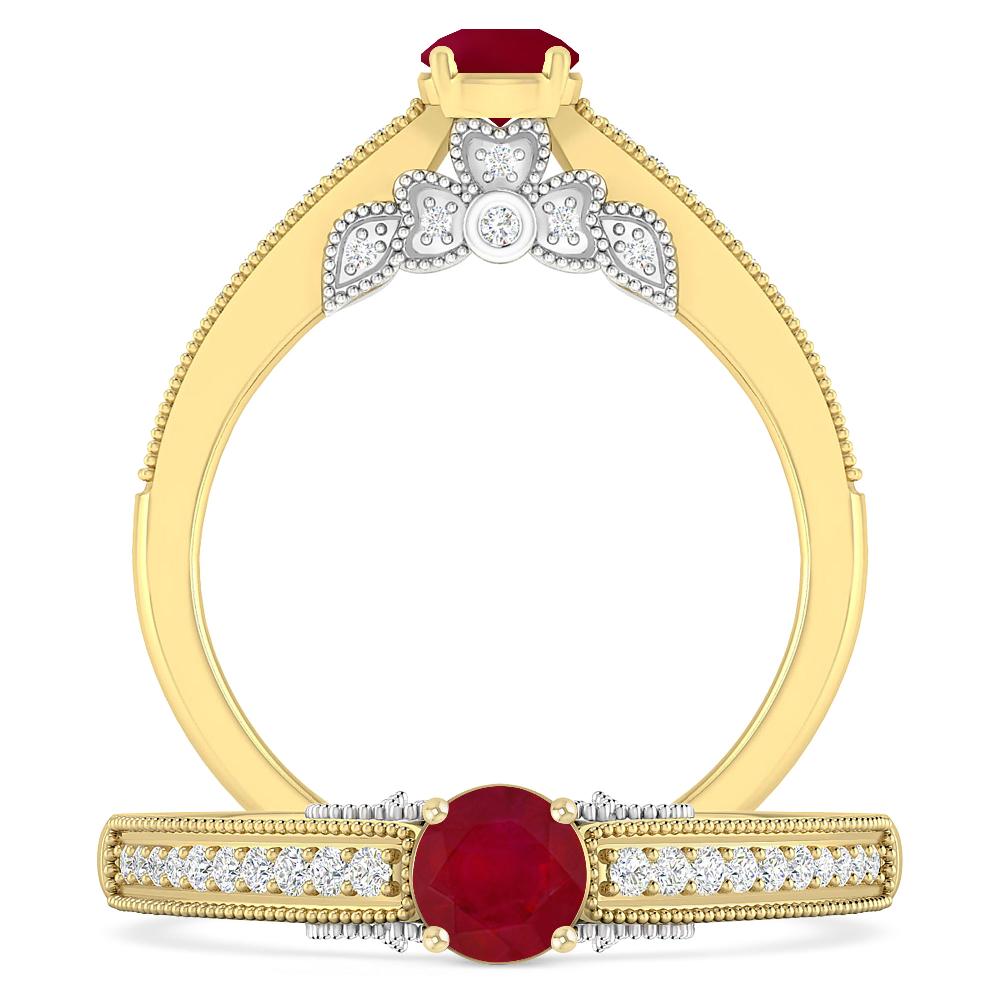 Yellow Gold - Ruby