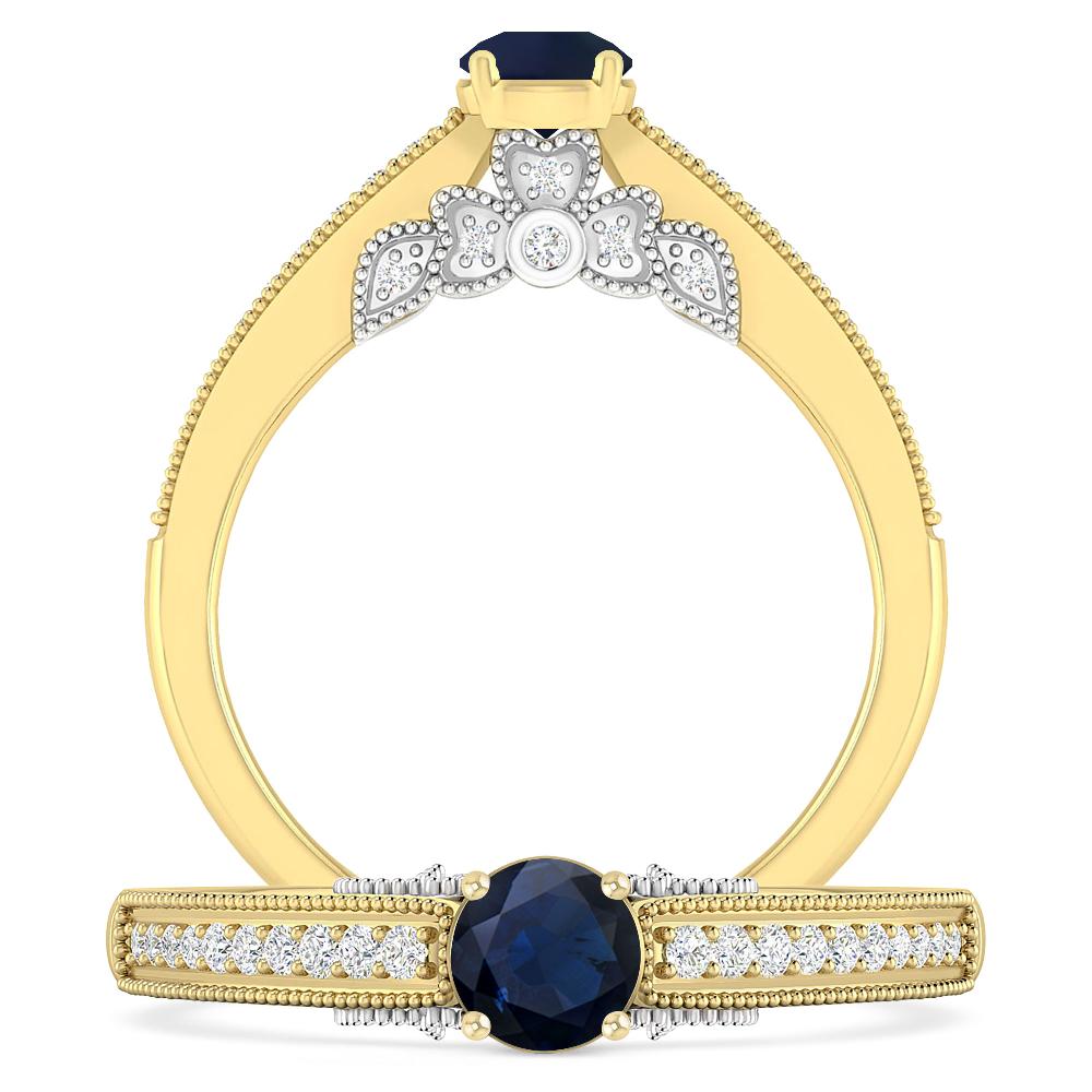 Yellow Gold - Sapphire