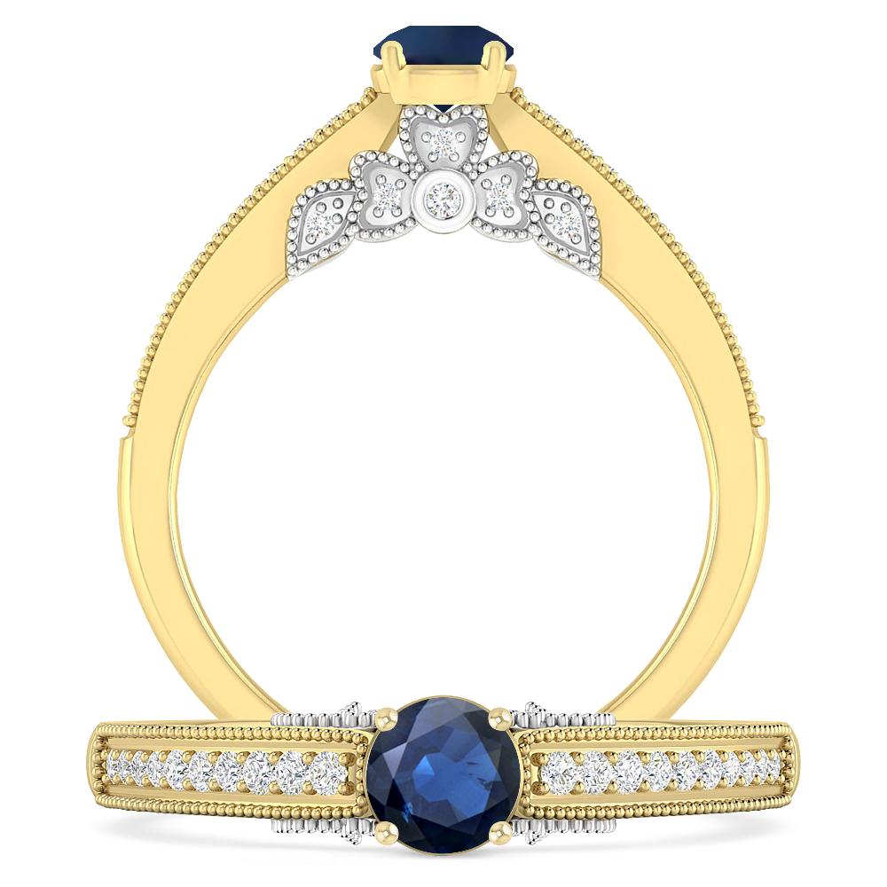 Yellow Gold - Sapphire