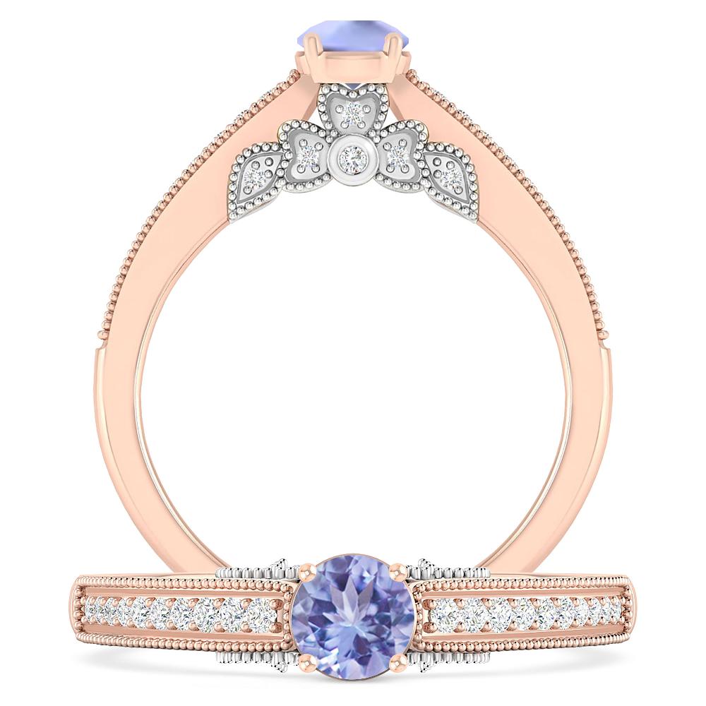 Rose Gold - Tanzanite