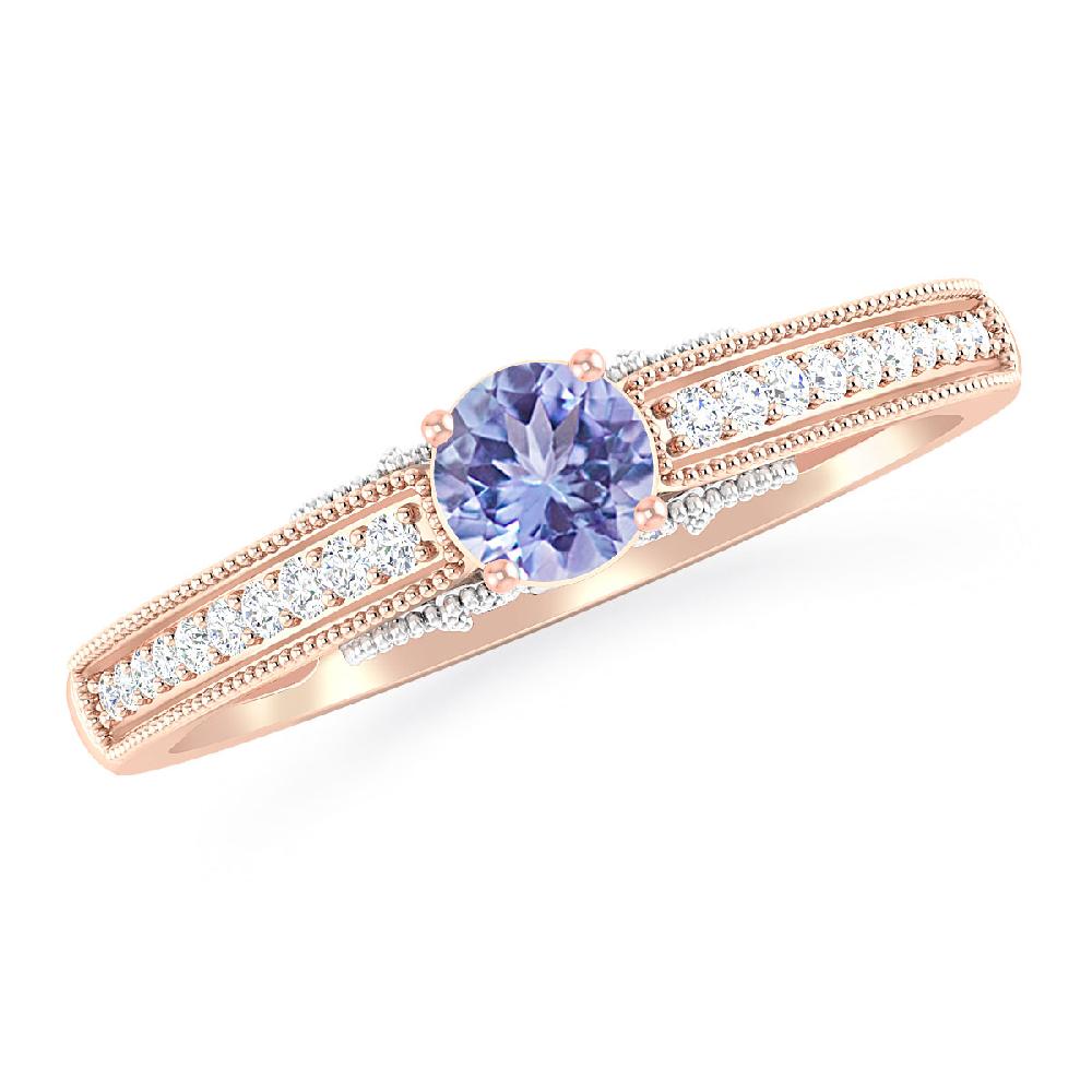 Rose Gold - Tanzanite