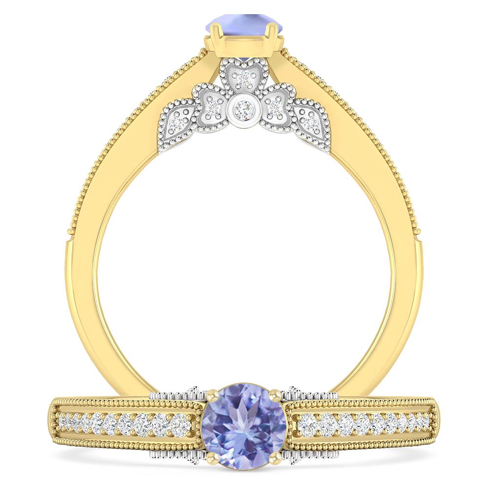 Yellow Gold - Tanzanite