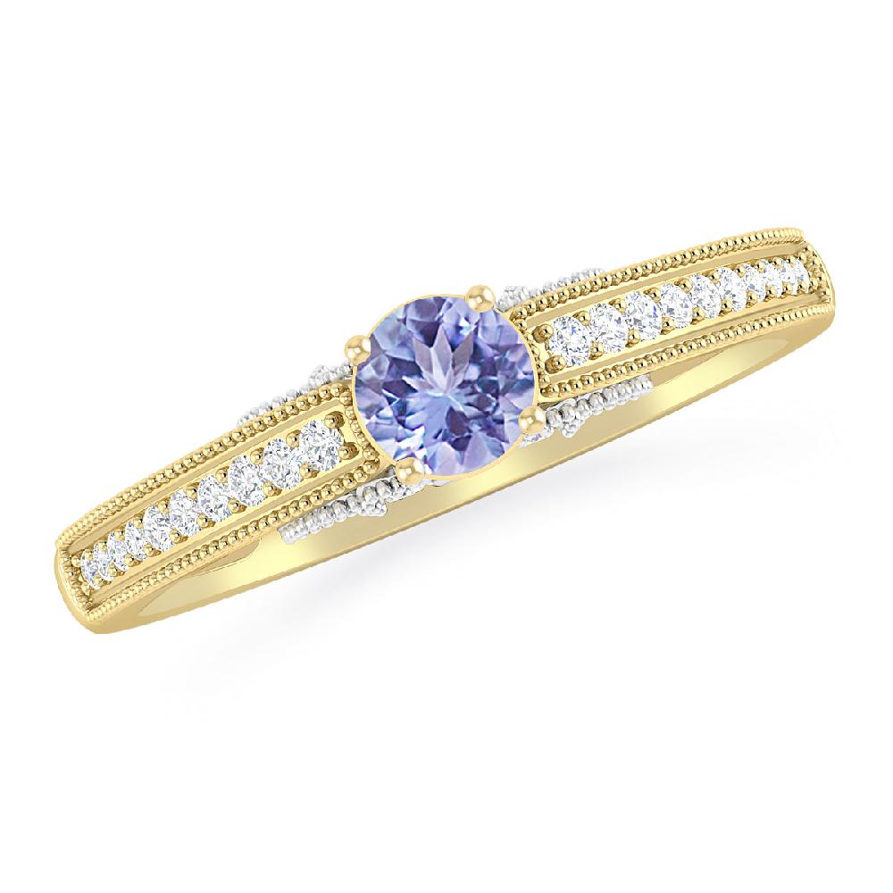 Yellow Gold - Tanzanite