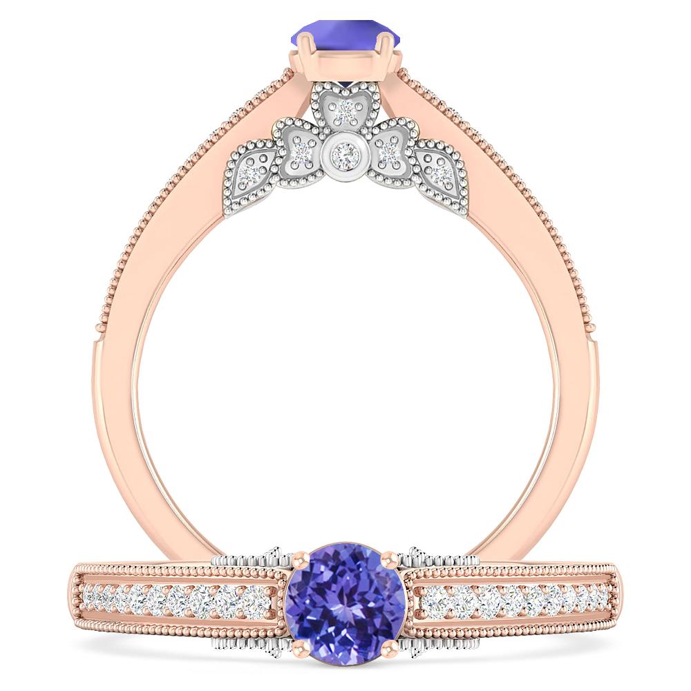 Rose Gold - Tanzanite