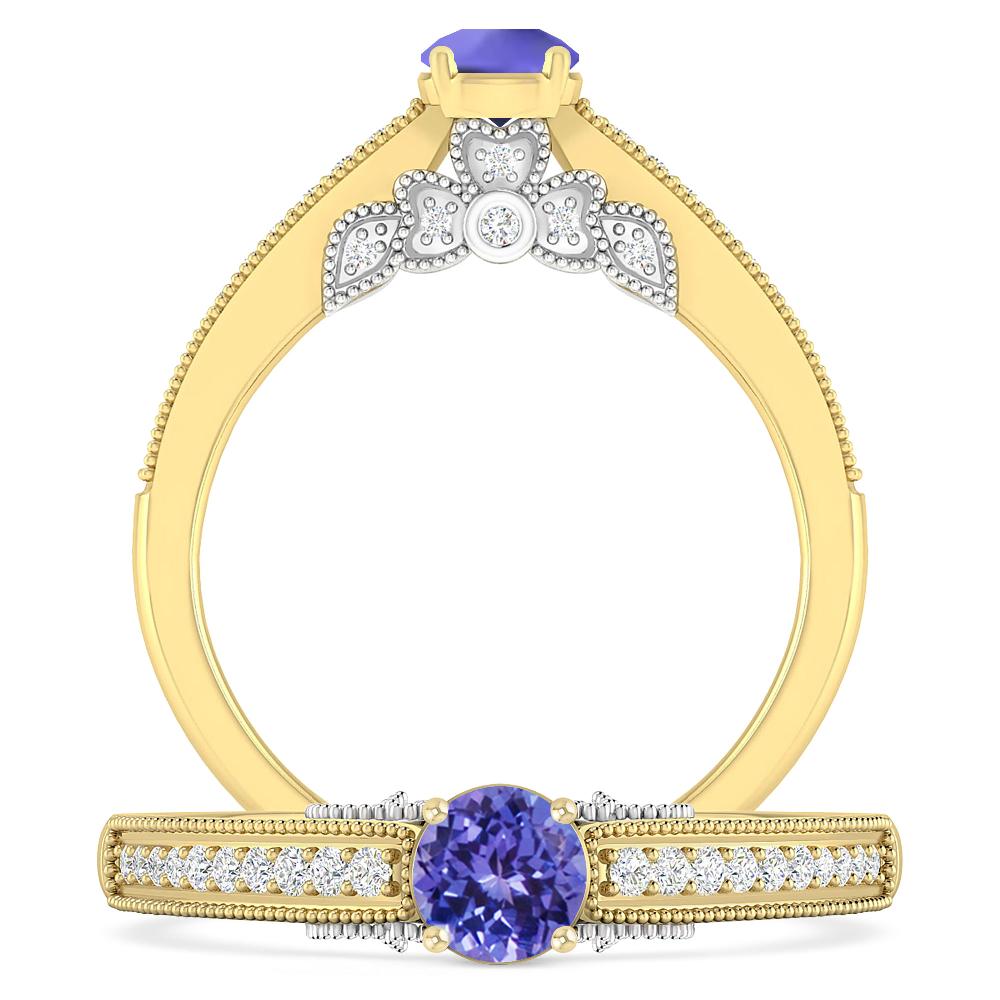 Yellow Gold - Tanzanite