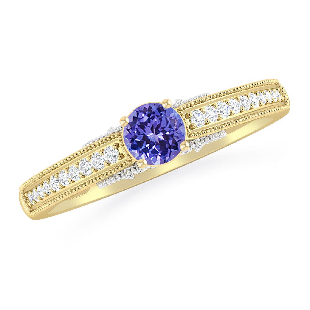 Yellow Gold - Tanzanite