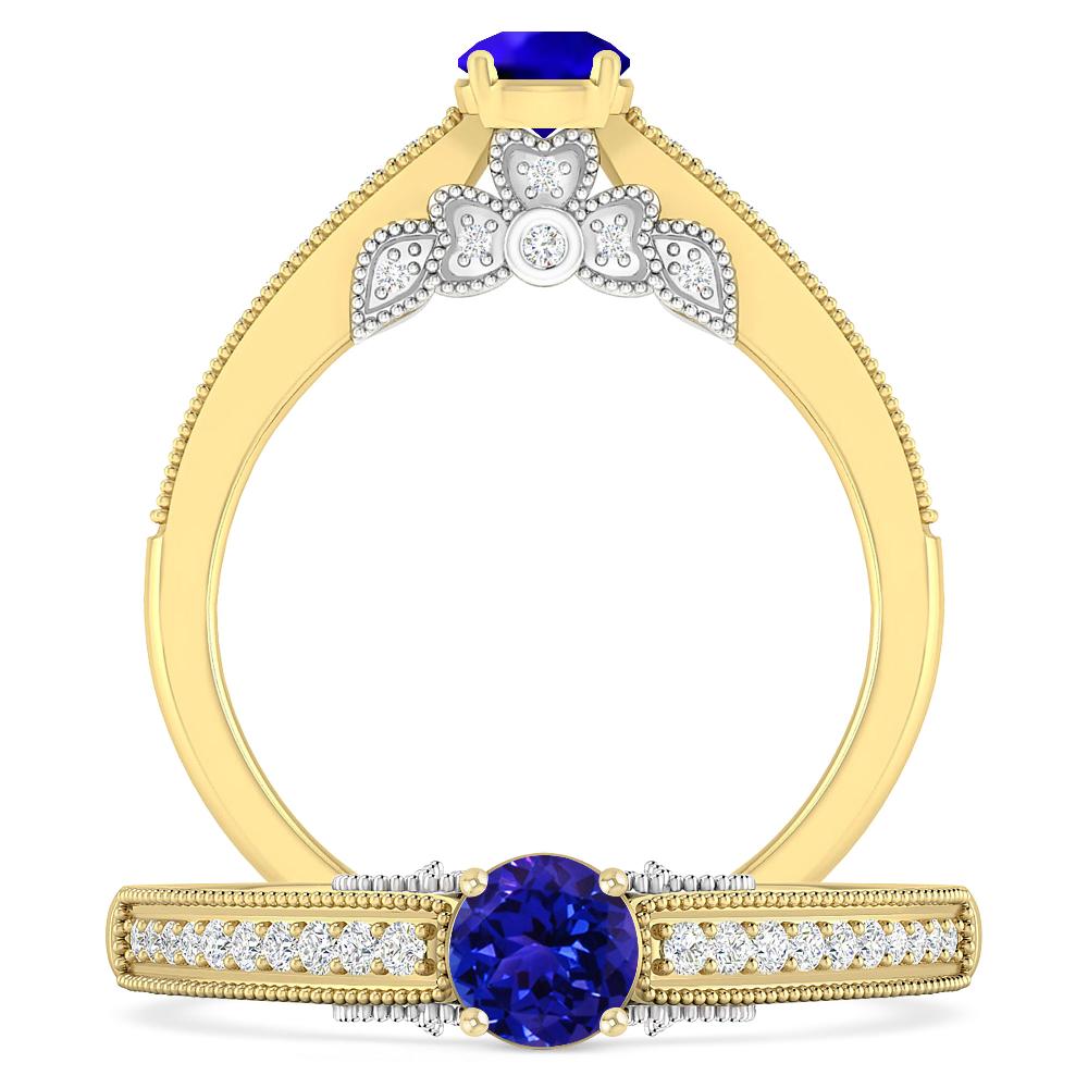 Yellow Gold - Tanzanite