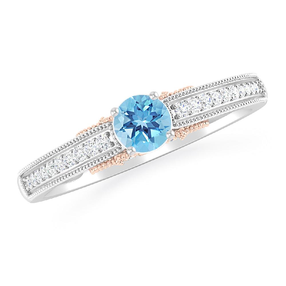 White Gold - Blue Topaz