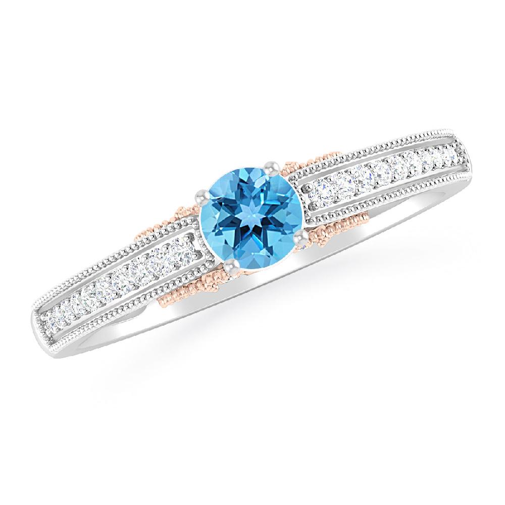 White Gold - Blue Topaz