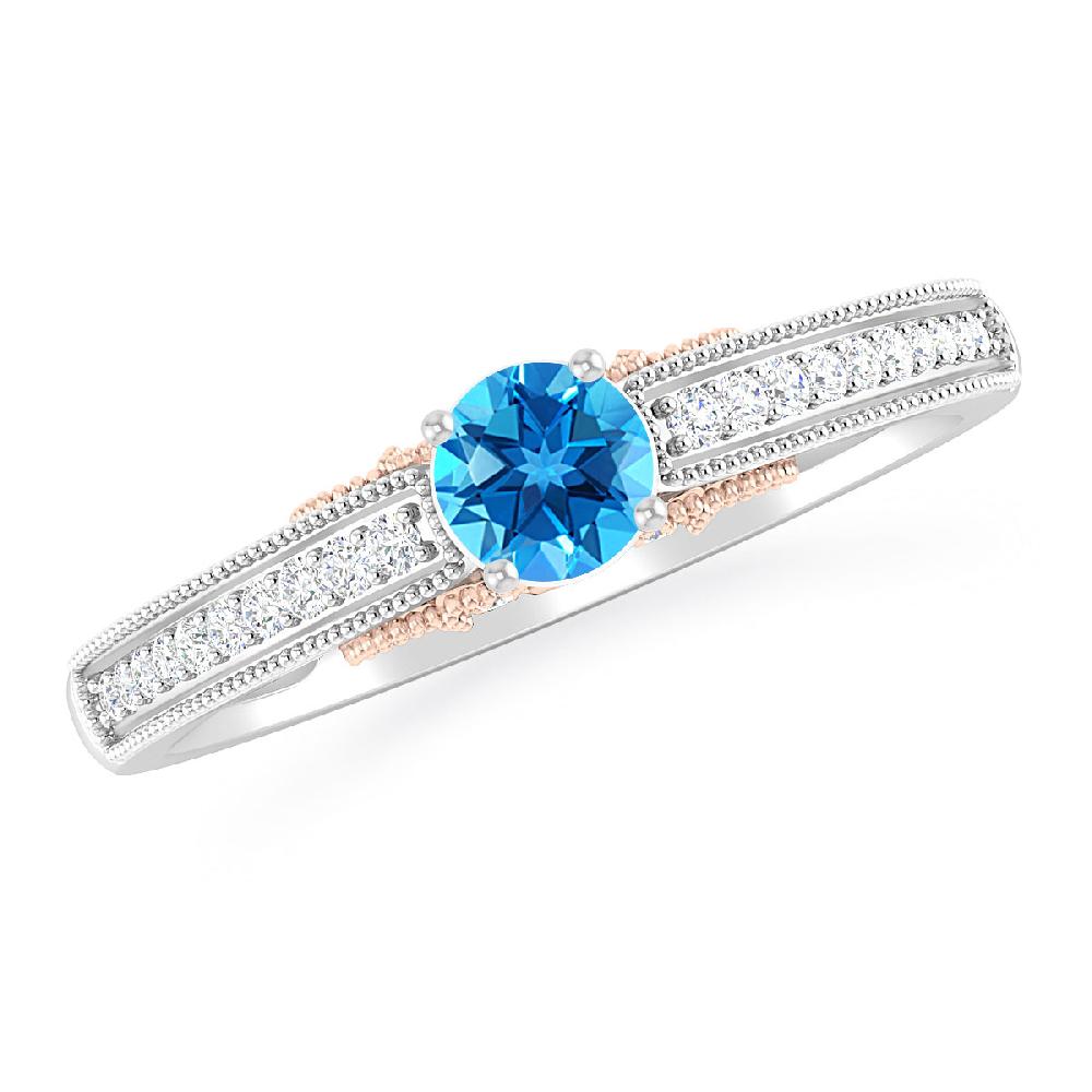 White Gold - Blue Topaz