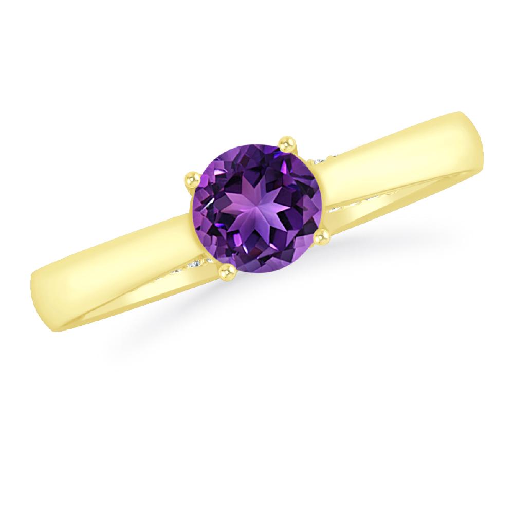 Yellow Gold - Amethyst