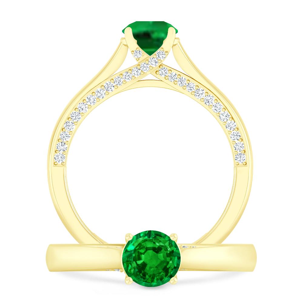 Yellow Gold - Emerald