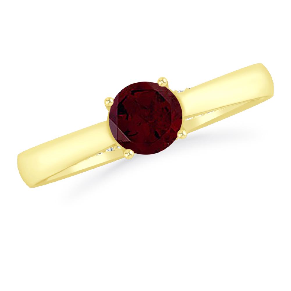 Yellow Gold - Garnet