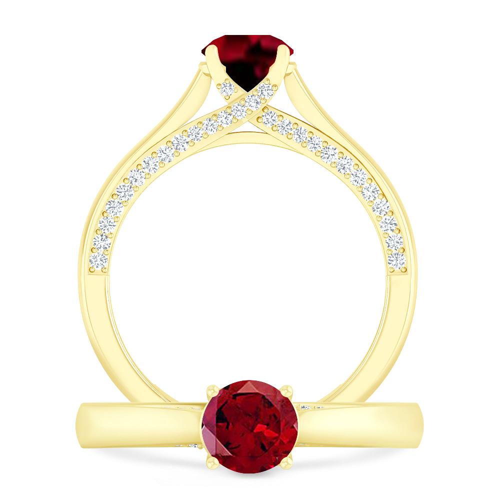 Yellow Gold - Garnet