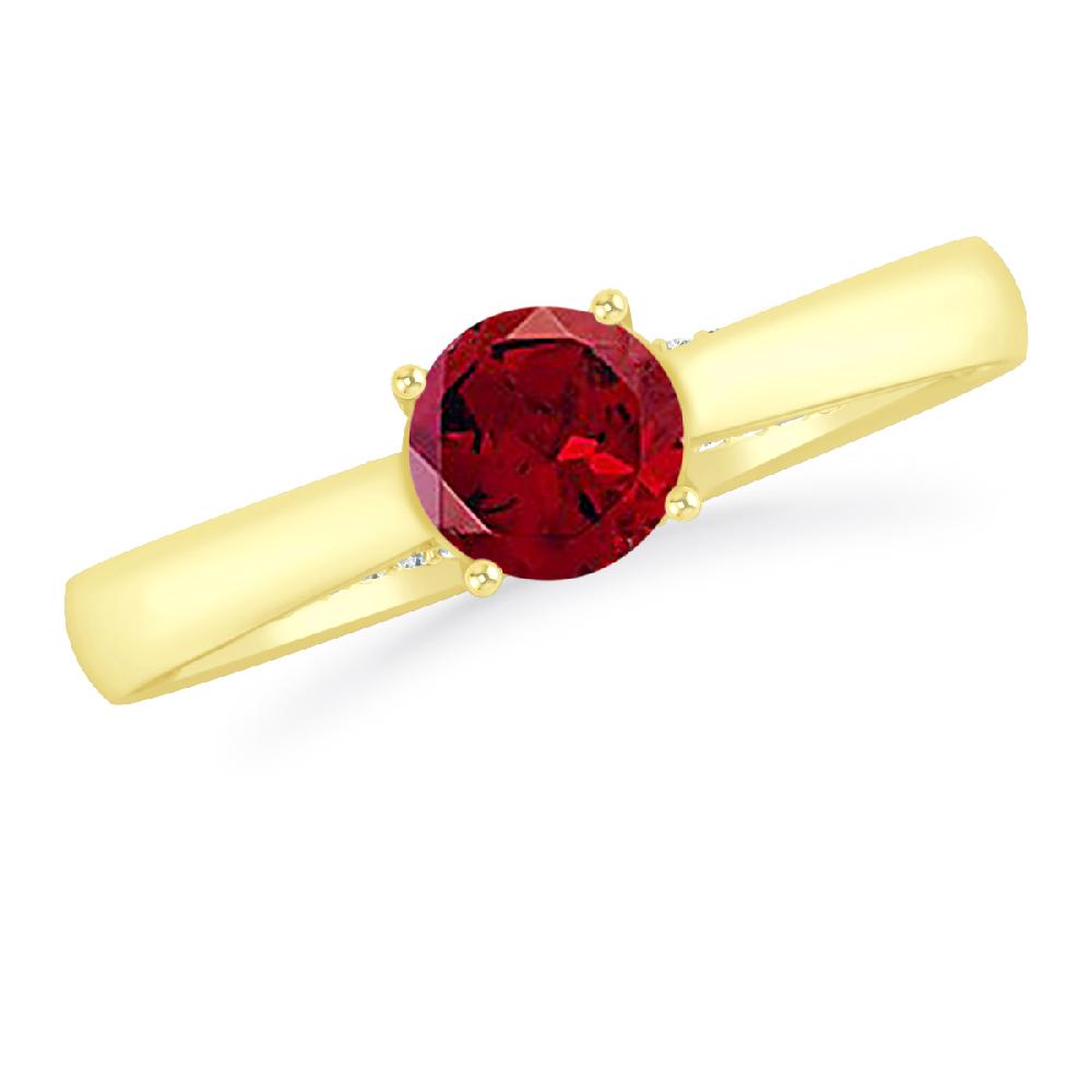 Yellow Gold - Garnet