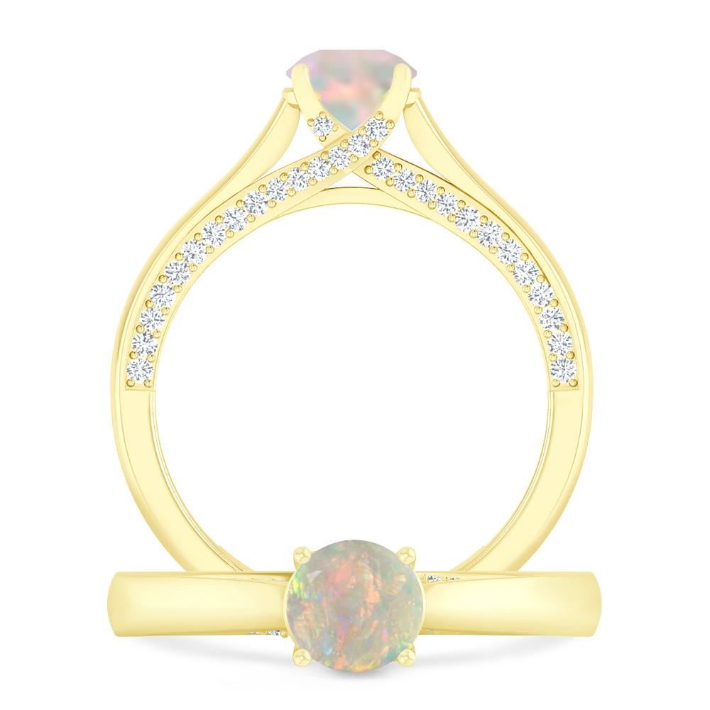 Yellow Gold - Opal