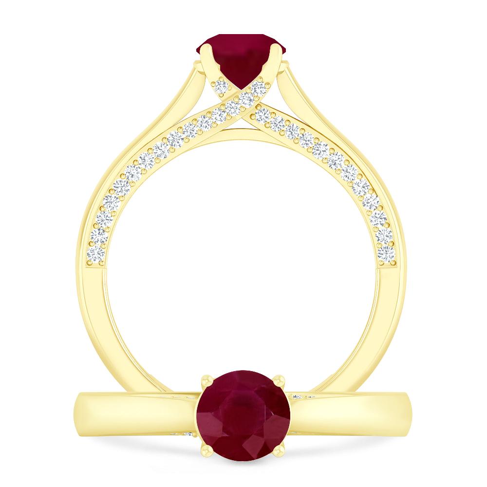 Yellow Gold - Ruby