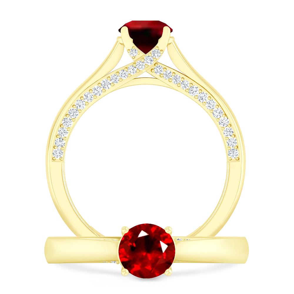 Yellow Gold - Ruby