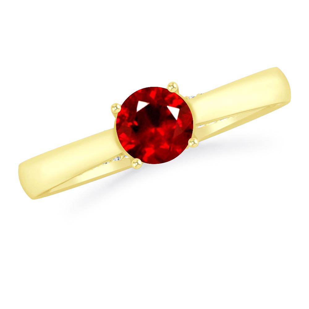 Yellow Gold - Ruby