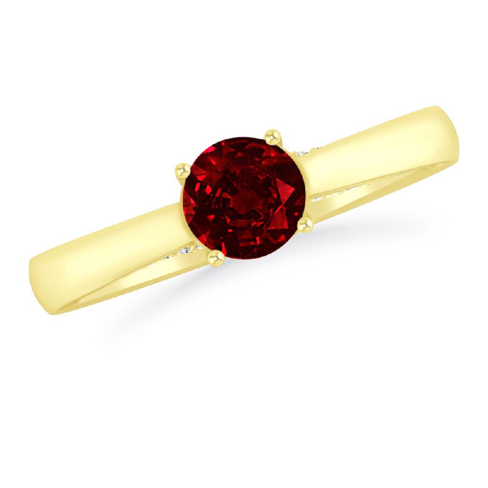 Yellow Gold - Ruby