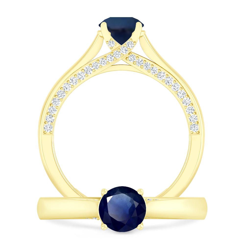 Yellow Gold - Sapphire