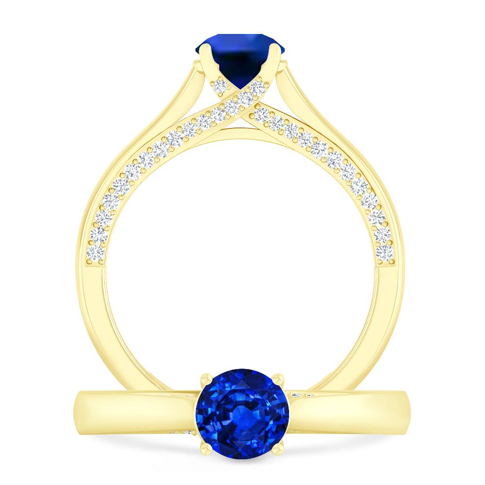 Yellow Gold - Sapphire