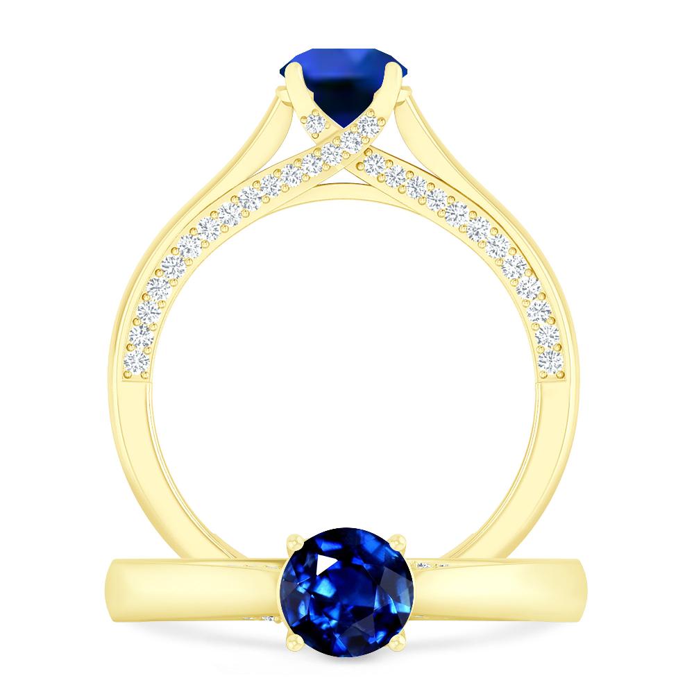 Yellow Gold - Sapphire