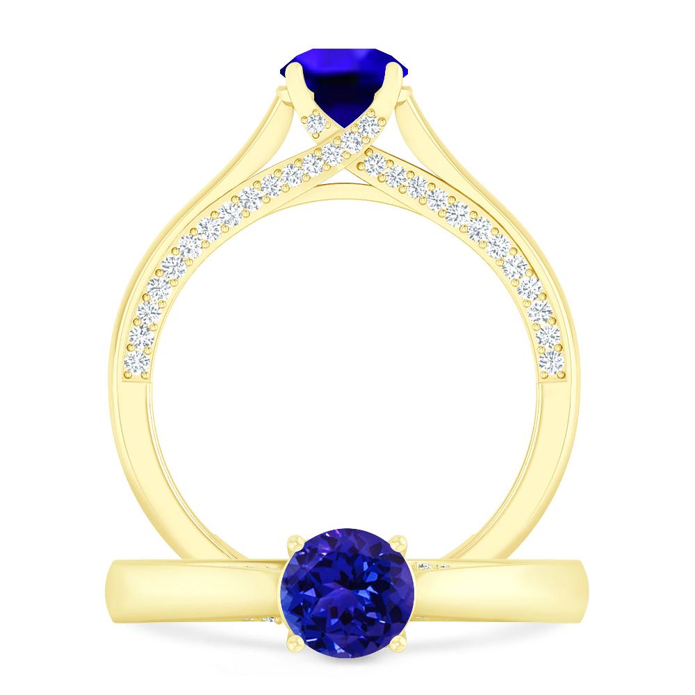 Yellow Gold - Tanzanite