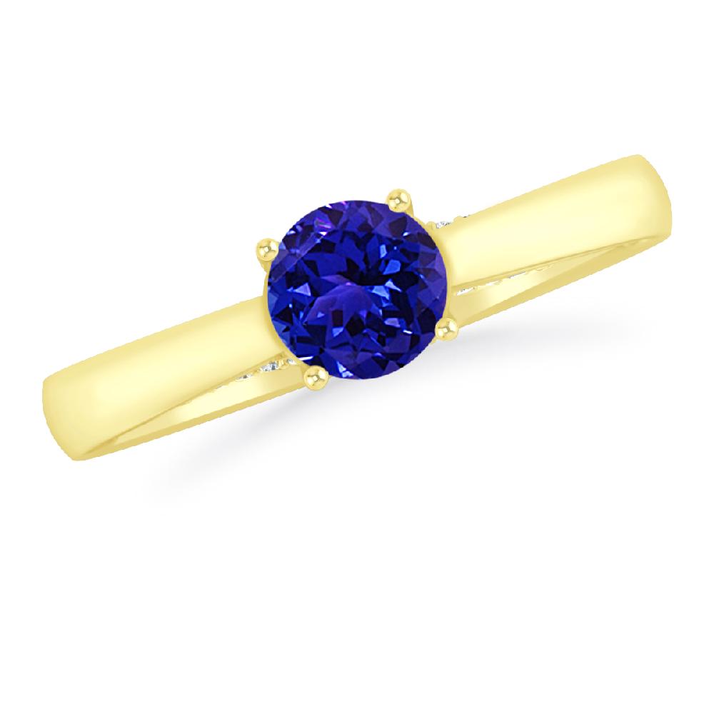 Yellow Gold - Tanzanite