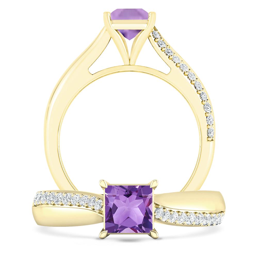 Yellow Gold - Amethyst