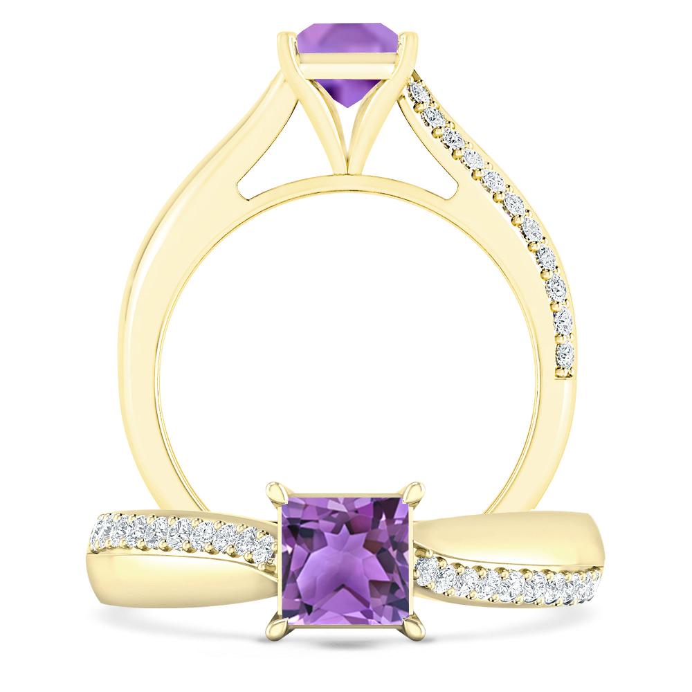 Yellow Gold - Amethyst