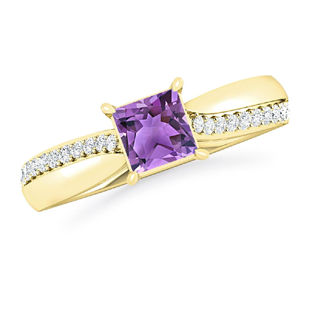 Yellow Gold - Amethyst