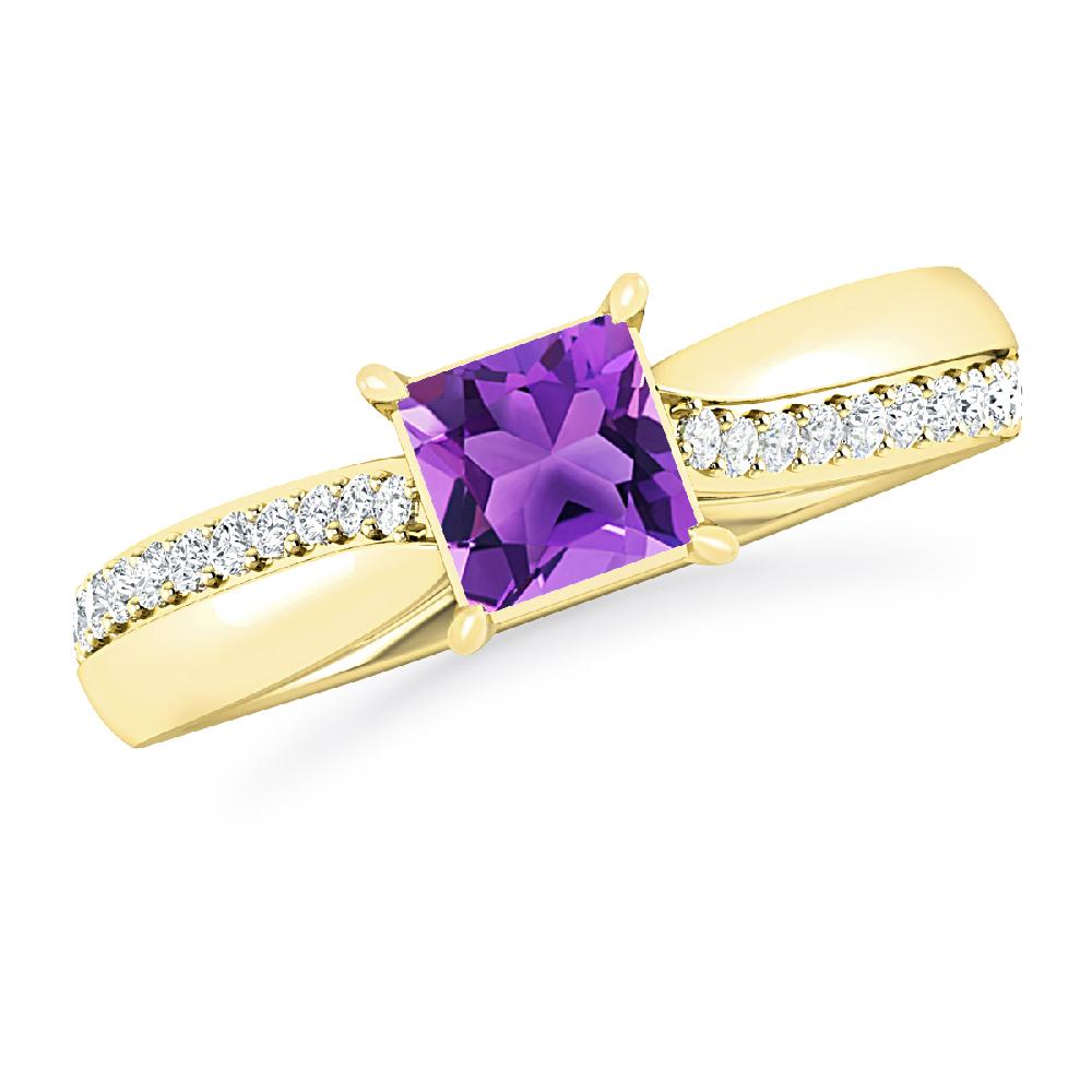 Yellow Gold - Amethyst