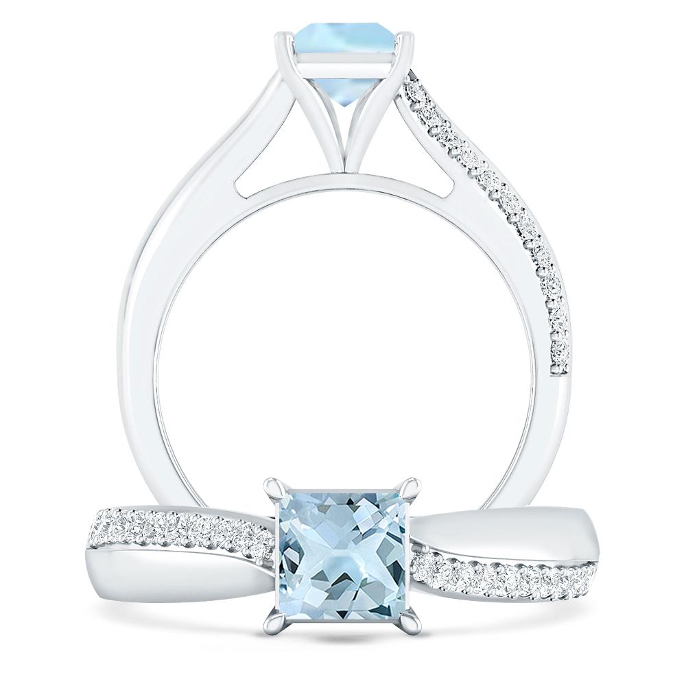 White Gold - Aquamarine