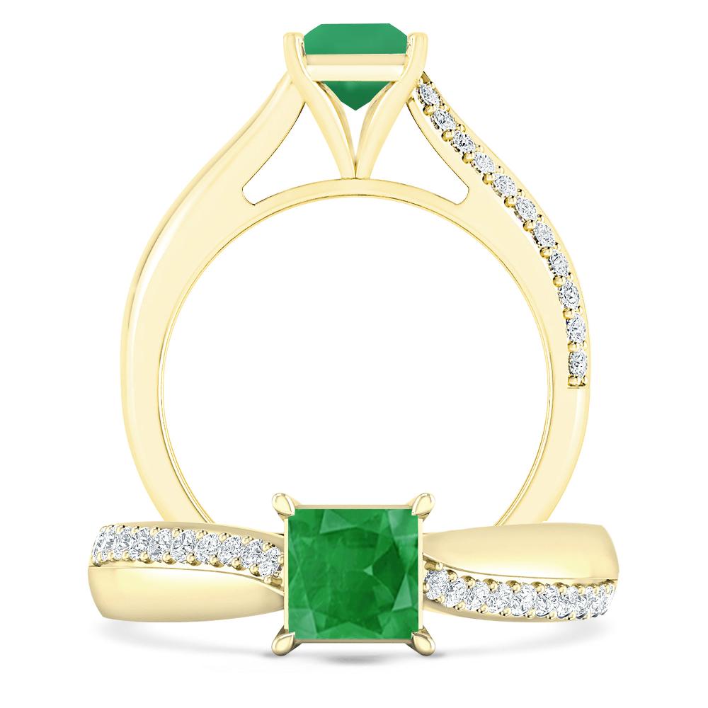 Yellow Gold - Emerald