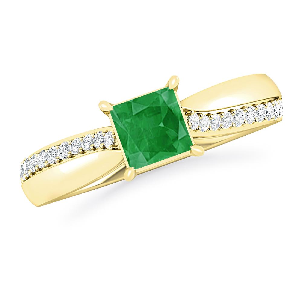 Yellow Gold - Emerald