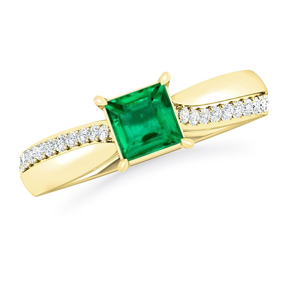 Yellow Gold - Emerald