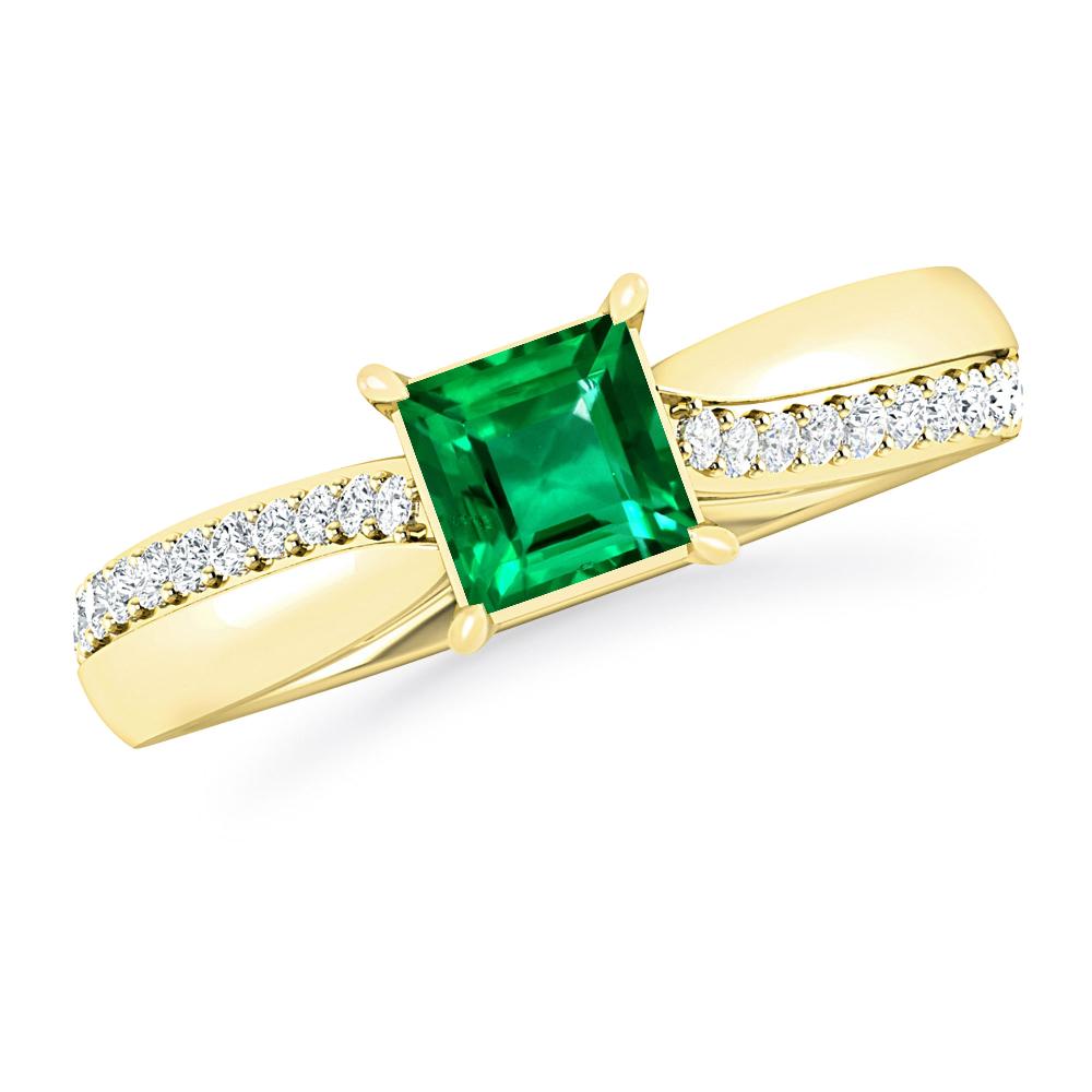 Yellow Gold - Emerald