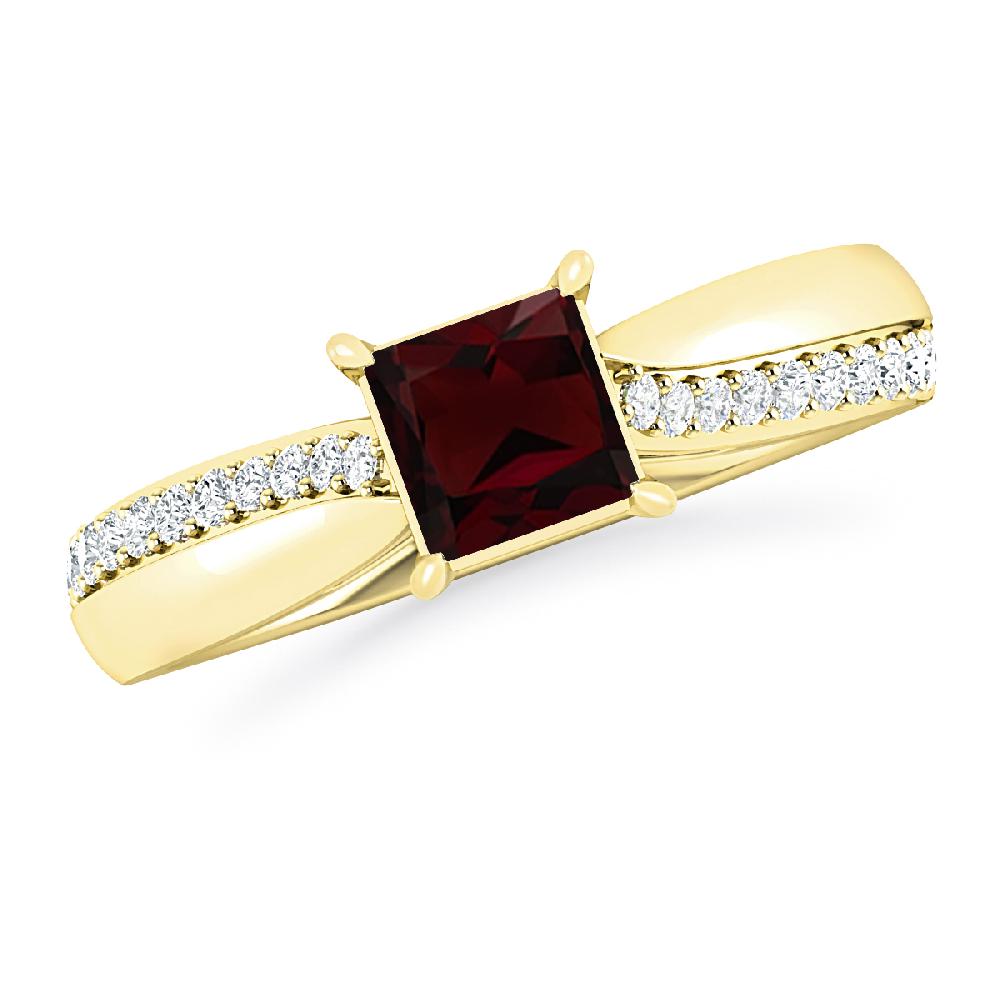 Yellow Gold - Garnet