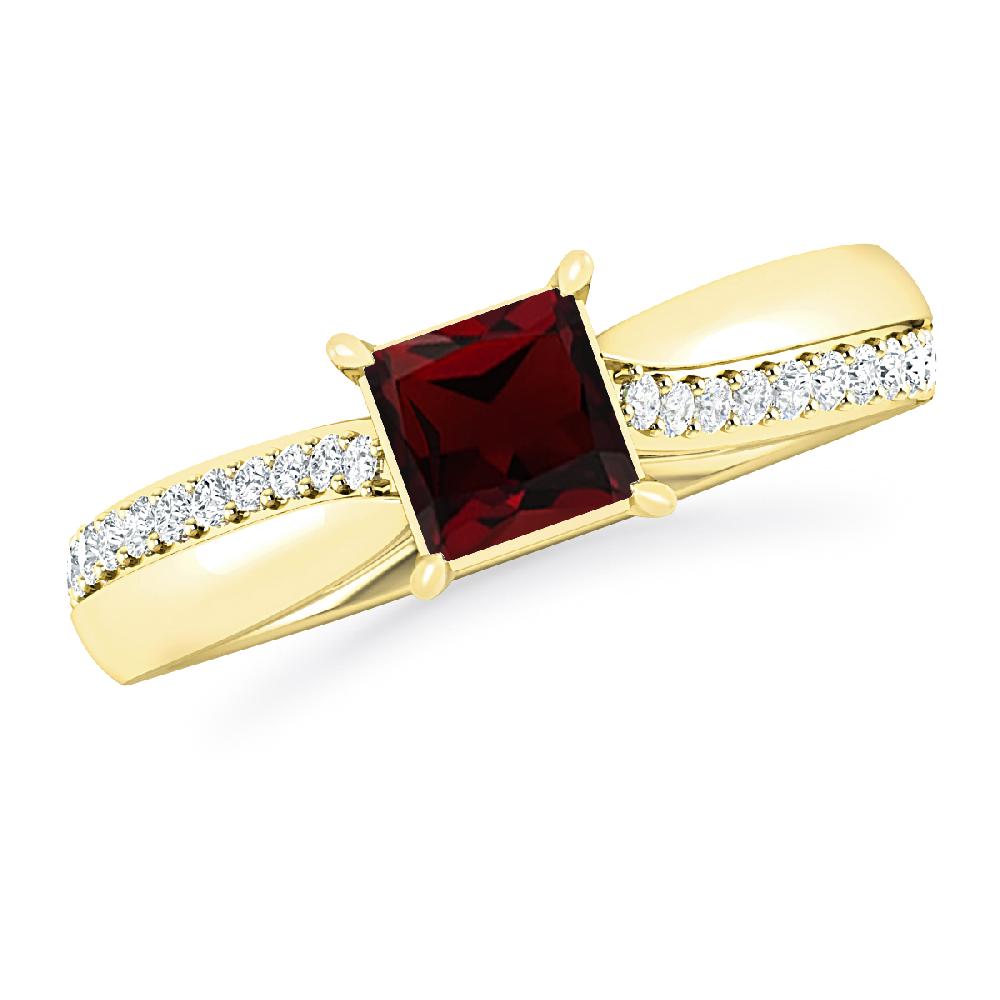 Yellow Gold - Garnet