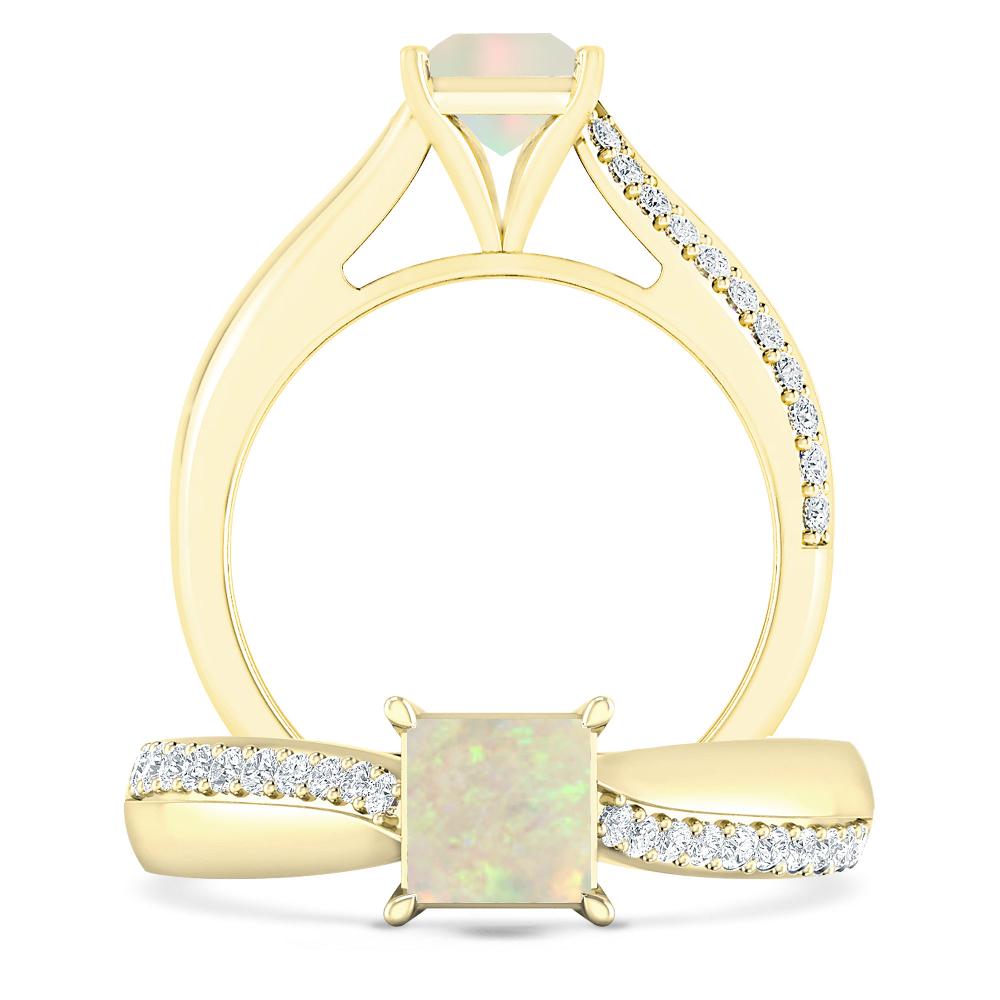 Yellow Gold - Opal