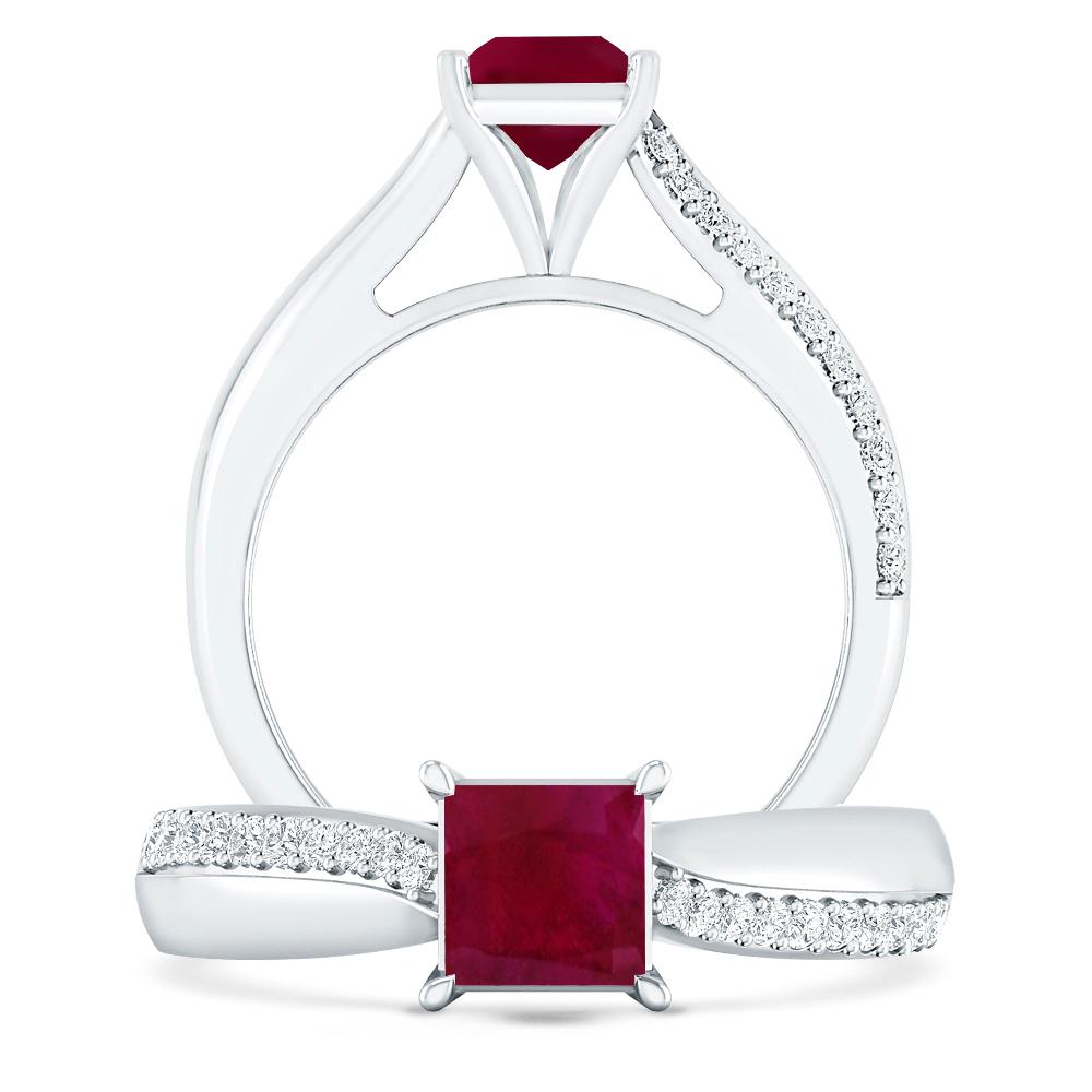 White Gold - Ruby